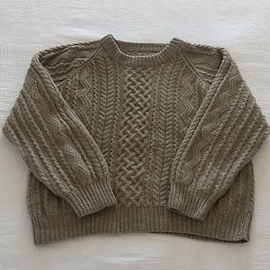 Chunky cable oversized knit sweater